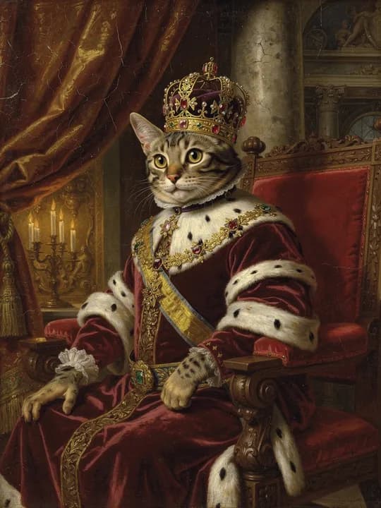 Cat royal portrait