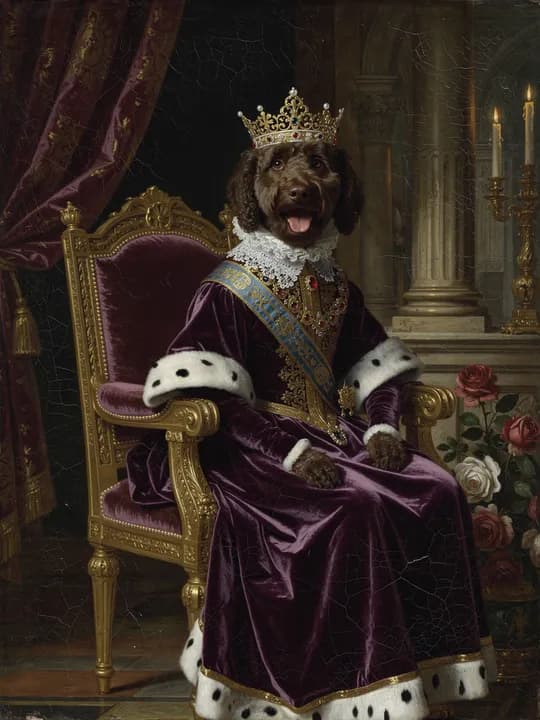 Dog royal portrait