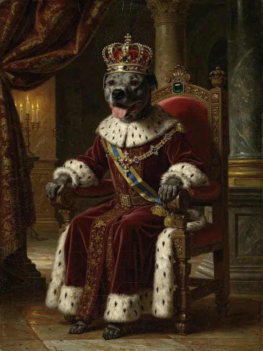Staffie royal portrait gift example